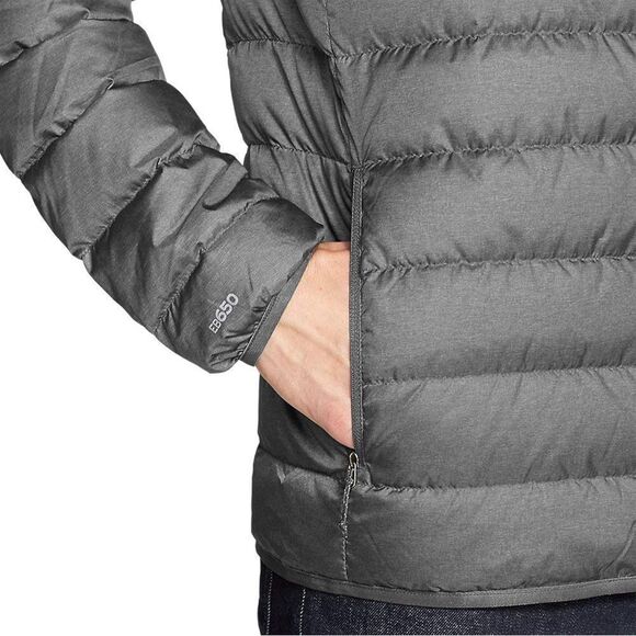 Eddie Bauer Men's CirrusLite Hooded Down Jacket Dark Smoke size‎ large nwt - Picture 7 of 11